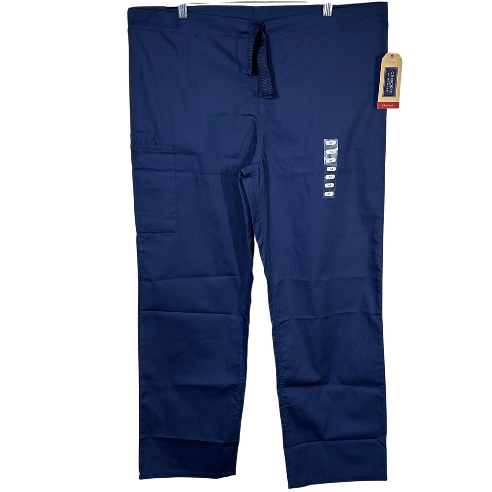 Cherokee Originals Workwear Unisex Scrub Pants Medium Blue Drawstring Brand New